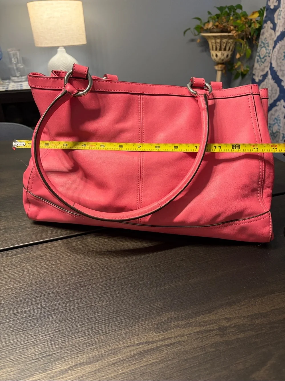Coach Park Pink Leather Carryall Tote Shoulder Bag F19728